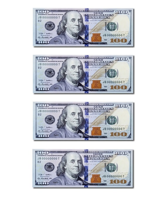 100 Dollar Bills Birthday ~ Edible 2D Fondant Birthday Cake/Cupcake Topper ~ D22513