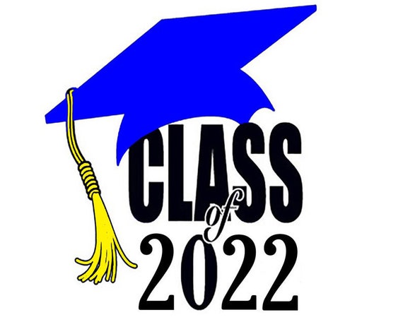 Class of 2022 Blue Graduation Cap ~ Edible 2D Fondant Birthday Cake/Cupcake Topper ~ D24729