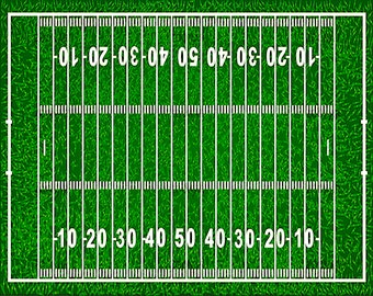 Football Field Birthday ~ Edible 2D Fondant Birthday Cake/Cupcake Topper ~ D825