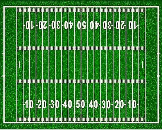 Football Field Birthday ~ Edible 2D Fondant Birthday Cake/Cupcake Topper ~ D825