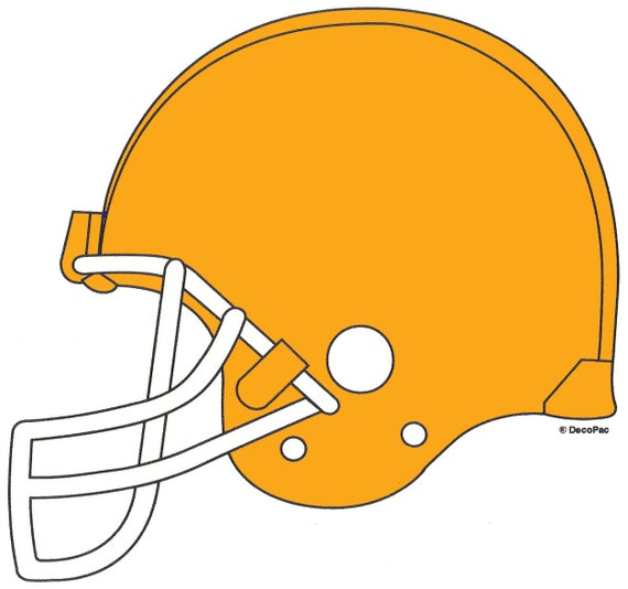 Orange Football Helmet Birthday ~ Edible 2D Fondant Birthday Cake/Cupcake Topper ~ D24703