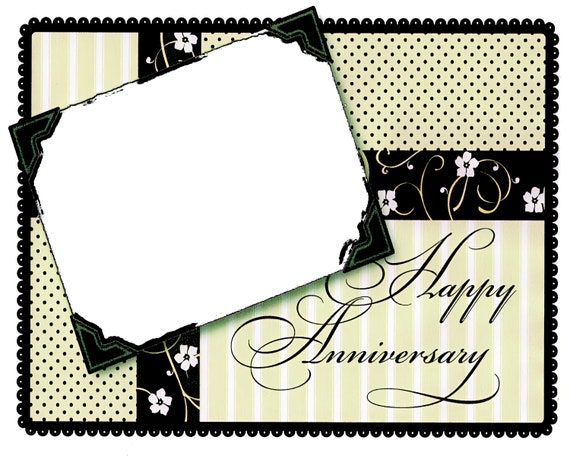 Happy Anniversary ~ Edible 2D Fondant Birthday Cake/Cupcake Topper ~ D4145