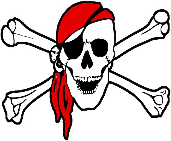 Pirate Skull and Crossbones Birthday ~ Edible 2D Fondant Birthday Cake/Cupcake Topper ~ D7928