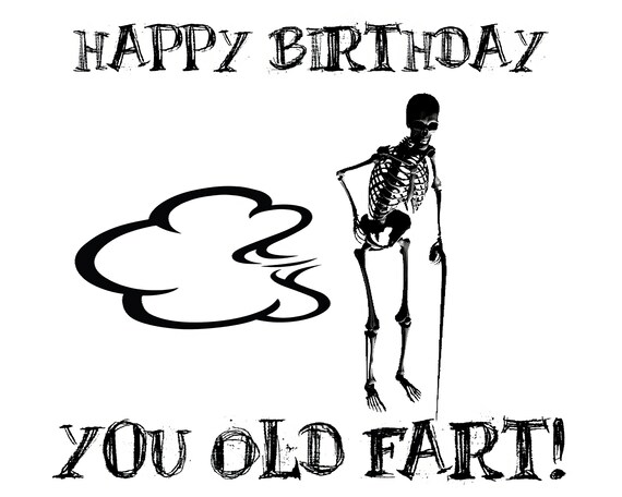 Over The Hill Old Fart Birthday ~ Edible 2D Fondant Birthday Cake/Cupcake Topper ~ D21820