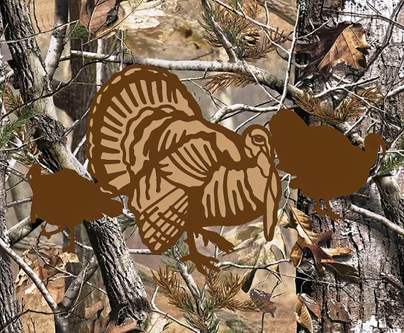 Camo Turkey Hunting Birthday ~ Edible 2D Fondant Birthday Cake/Cupcake Topper ~ D10096