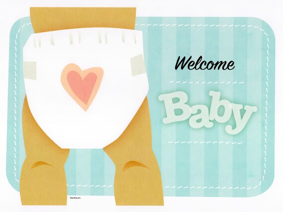 Welcome Baby Hispanic Baby Shower ~ Edible 2D Fondant Birthday Cake/Cupcake Topper ~ D206