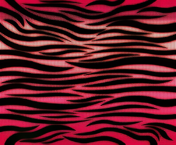 Red Zebra Print - Background Birthday ~ Edible 2D Fondant Birthday Cake/Cupcake Topper ~ D6662