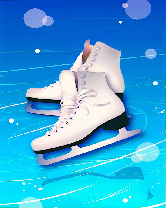 Ice Skating Birthday ~ Edible 2D Fondant Birthday Cake/Cupcake Topper ~ D805