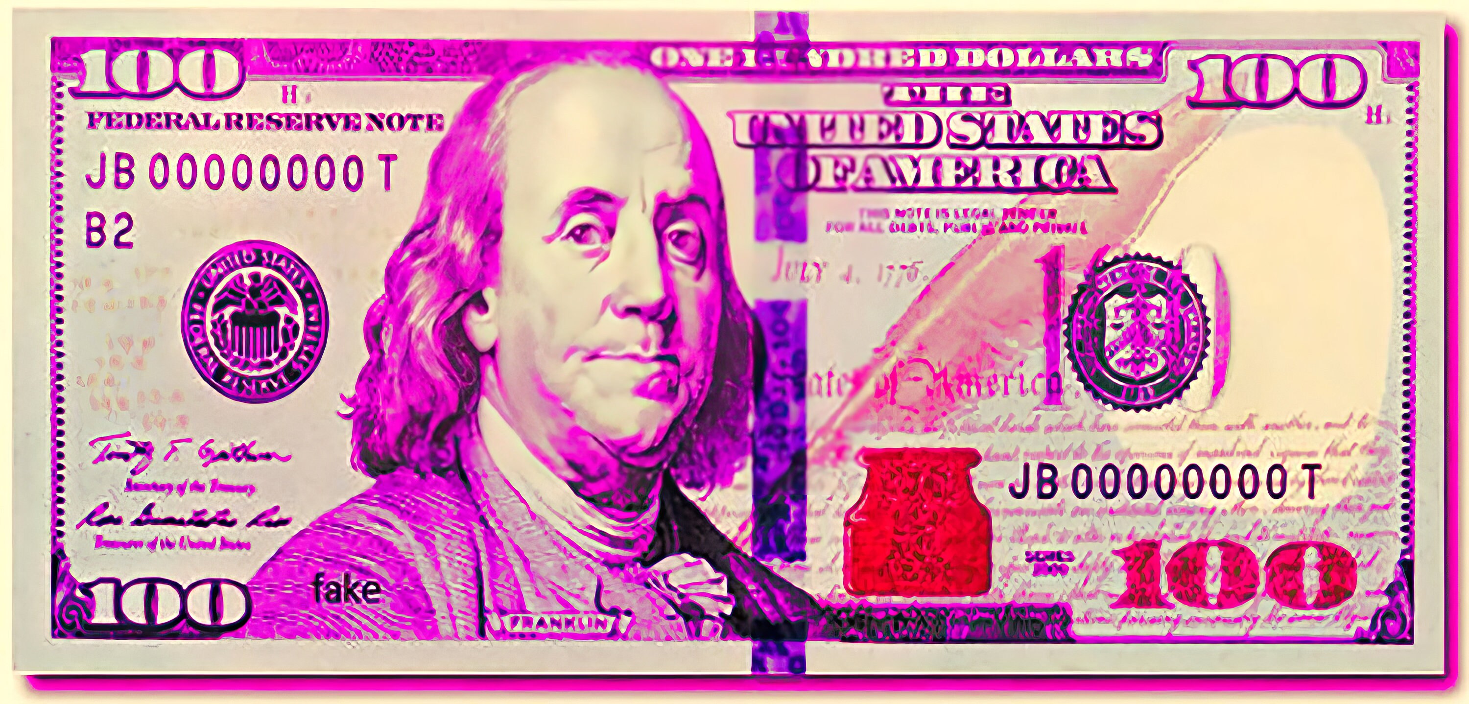 Pink Money Dollar Edible Image