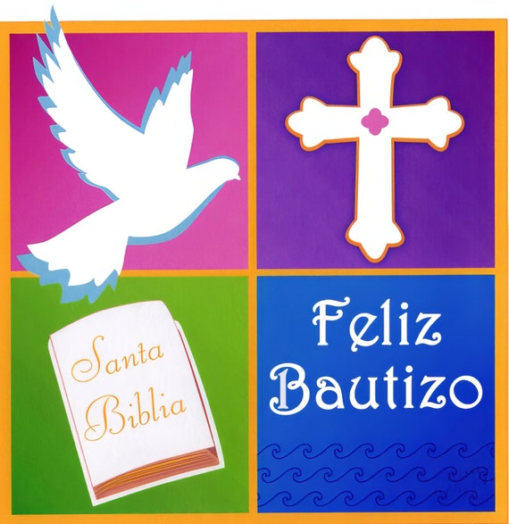 Feliz Bautizo Religious ~ Edible 2D Fondant Birthday Cake/Cupcake Topper ~ D3045