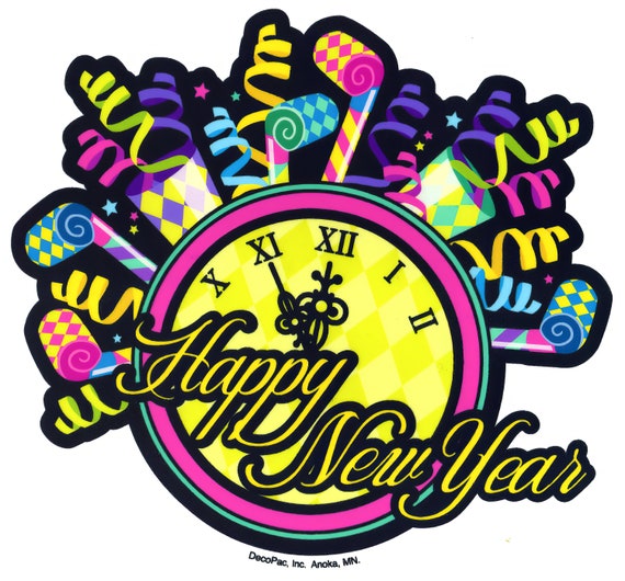 Happy New Years ~ Edible 2D Fondant Birthday Cake/Cupcake Topper ~ D20062