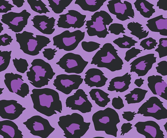 Purple Cheetah Print - Background Birthday ~ Edible 2D Fondant Birthday Cake/Cupcake Topper ~ D5761