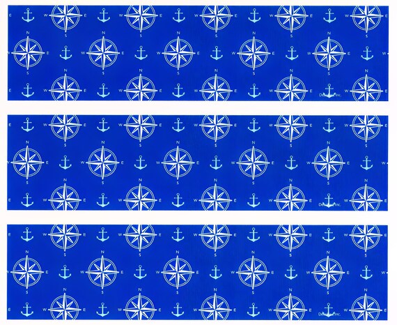 Sailing Anchor - Birthday Background - Side Strips ~ Edible 2D Fondant Birthday Cake Side Toppers ~ D22216