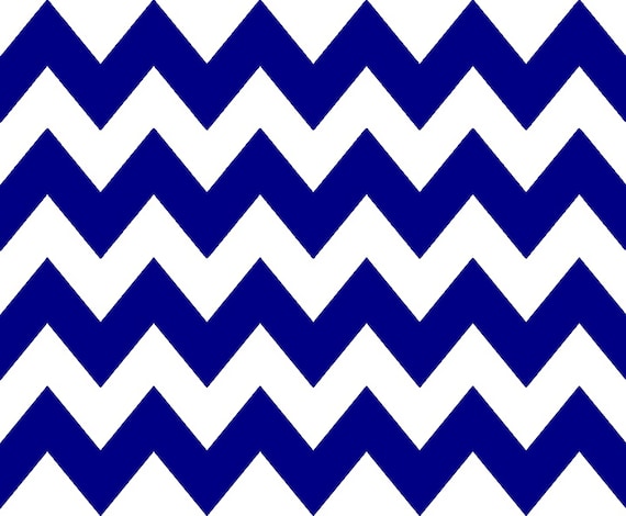 Navy Blue - Chevron Background Birthday ~ Edible 2D Fondant Birthday Cake/Cupcake Topper ~ D10011