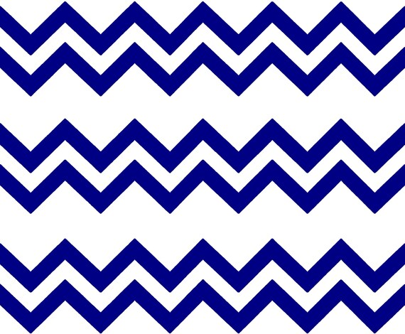 Navy Blue - Chevron Birthday Background - Side Strips ~ Edible 2D Fondant Birthday Cake Side Toppers ~ D10010