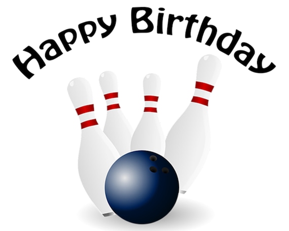 Bowling Balls League Birthday ~ Edible 2D Fondant Birthday Cake/Cupcake Topper ~ D22668