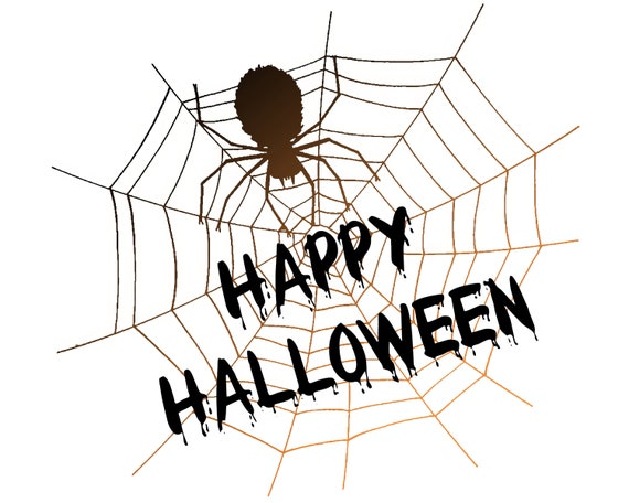 Happy Halloween Spider Web Birthday ~ Edible 2D Fondant Birthday Cake/Cupcake Topper ~ D22637