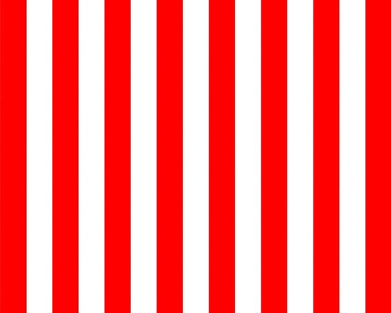 Vertical Red & White Stripes ~ Edible 2D Fondant Birthday Cake/Cupcake Topper ~ D21381