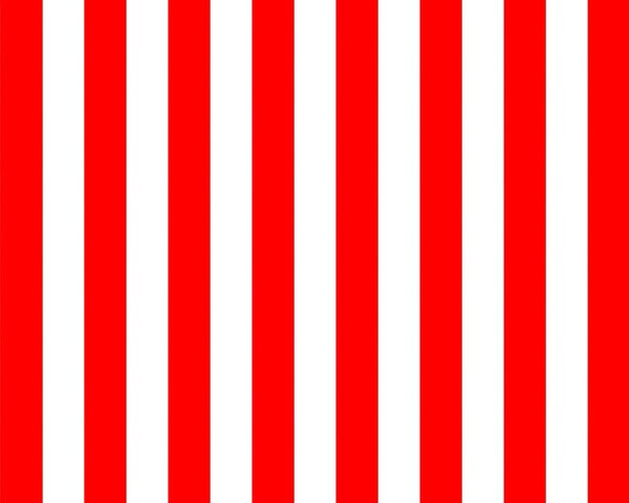 Vertical Red & White Stripes ~ Edible 2D Fondant Birthday Cake/Cupcake Topper ~ D21381