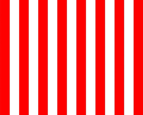 Vertical Red & White Stripes ~ Edible 2D Fondant Birthday Cake/Cupcake Topper ~ D21381