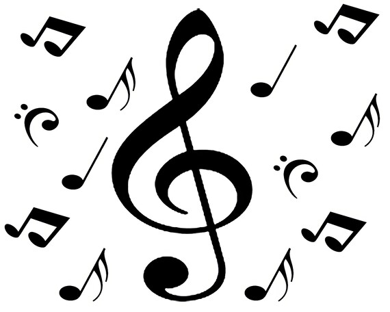 Band Music Notes Rainbow Birthday ~ Edible 2D Fondant Birthday Cake/Cupcake Topper ~ D22716