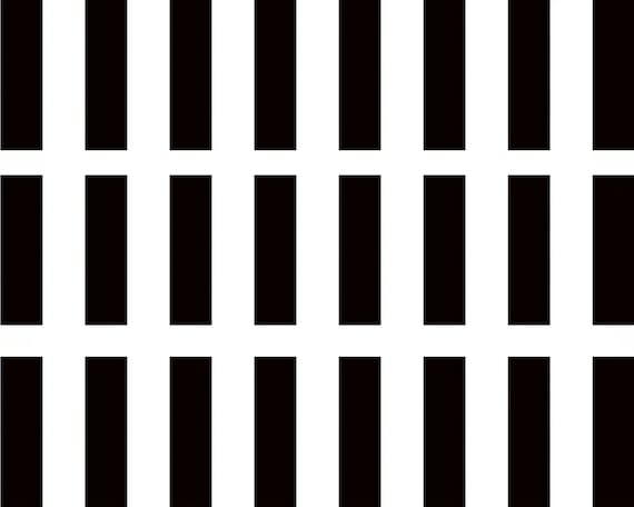 Vertical Black & White Stripes Birthday Background - Side Strips ~ Edible 2D Fondant Birthday Cake Side Toppers ~ D21370