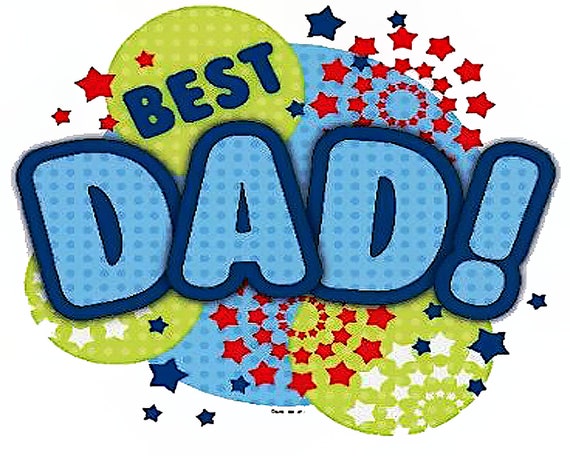 Father's Day Best Dad ~ Edible 2D Fondant Birthday Cake/Cupcake Topper ~ D223