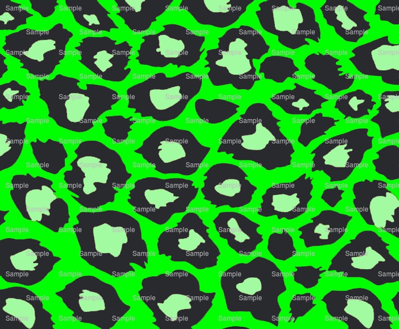 Lime Green Cheetah Print Background Birthday Edible 2D | Etsy