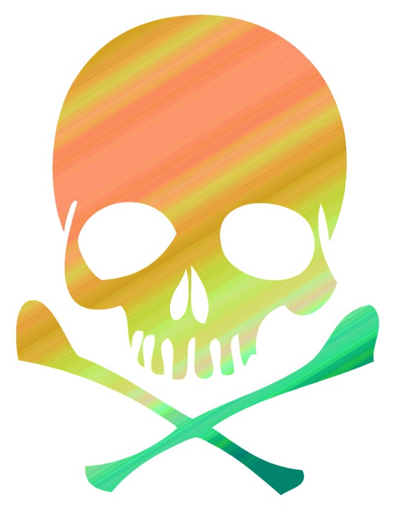 Pirate Halloween Skull ~ Edible 2D Fondant Birthday Cake/Cupcake Topper ~ D21592
