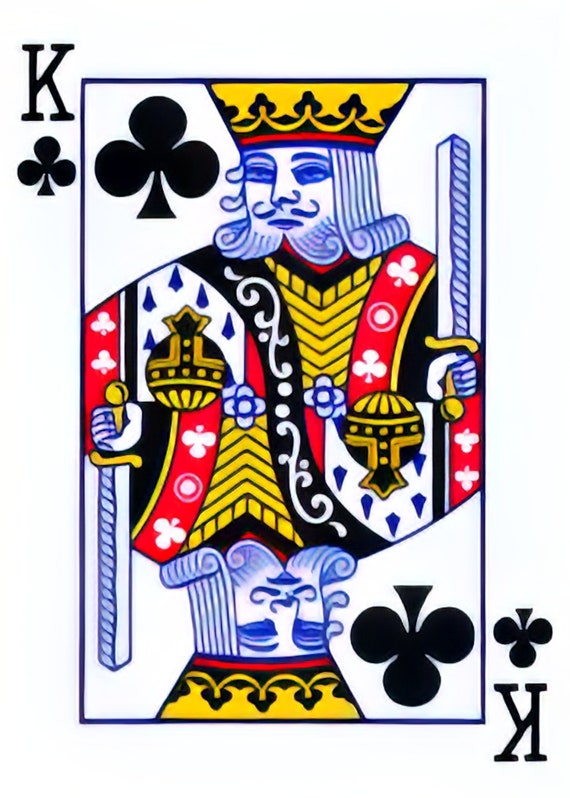 King of Clubs Casino Poker Birthday ~ Edible 2D Fondant Birthday Cake/Cupcake Topper ~ D22968