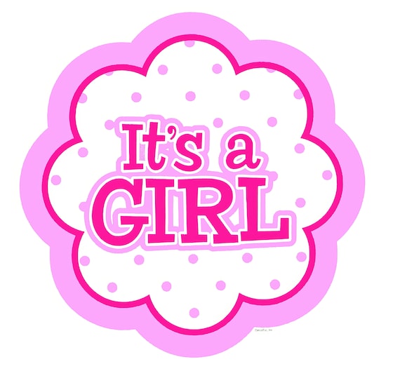 It's A Girl Baby Shower ~ Edible 2D Fondant Birthday Cake/Cupcake Topper ~ D20673