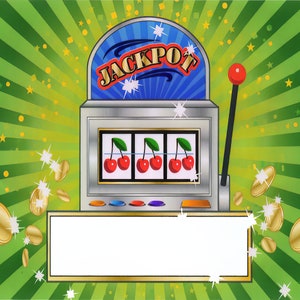 Casino Slot Machine Gambling Birthday ~ Edible 2D Fondant Birthday Cake/Cupcake Topper ~ D20603