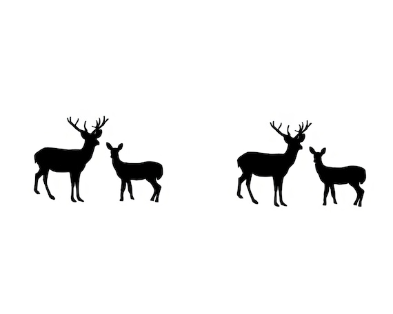 Grazing Deer Hunting Silhouette Birthday ~ Edible 2D Fondant Birthday Cake/Cupcake Topper ~ D22970