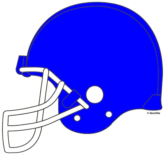 Blue Football Helmet Birthday ~ Edible 2D Fondant Birthday Cake/Cupcake Topper ~ D24702