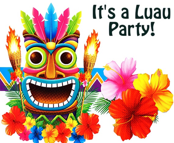 Summer Luau Party Birthday - 2D Edible Cake and Cupcake Topper For Birthdays & Parties! - D24200
