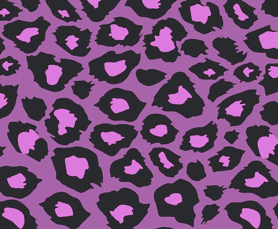 Purple Cheetah Print - Background Birthday ~ Edible 2D Fondant Birthday Cake/Cupcake Topper ~ D9774