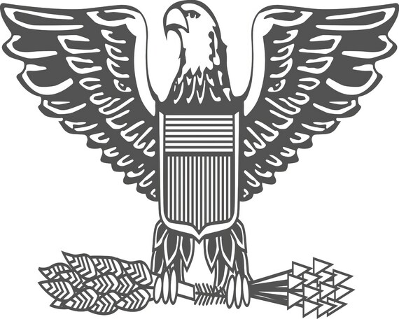 Grey American Eagle Birthday - 2D Fondant Edible Cake and Cupcake Topper For Birthdays and Parties! - D24379