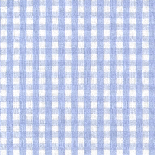 Baby Blue Gingham Checker Print Birthday - Edible 2D Fondant Cake Cupcake Topper For Birthdays and Parties! - D24406