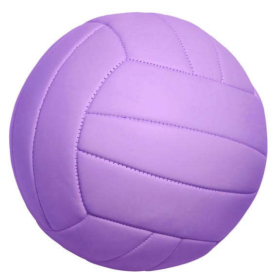 Purple Volleyball Birthday ~ Edible 2D Fondant Birthday Cake/Cupcake Topper ~ D30003
