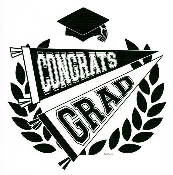 Congrats Grad Graduation ~ Edible 2D Fondant Birthday Cake/Cupcake Topper ~ D22352
