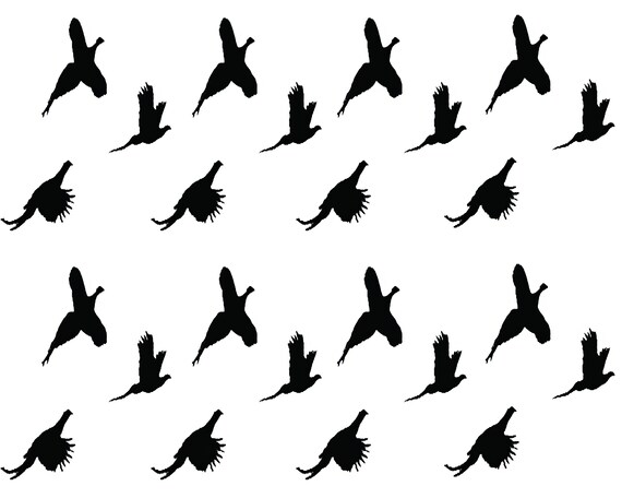 Pheasant Hunting - Birthday Background - Side Strips ~ Edible 2D Fondant Birthday Cake Side Toppers ~ D22630