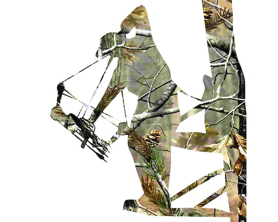 Camo Bow Hunting ~ Edible 2D Fondant Birthday Cake/Cupcake Topper ~ D21610