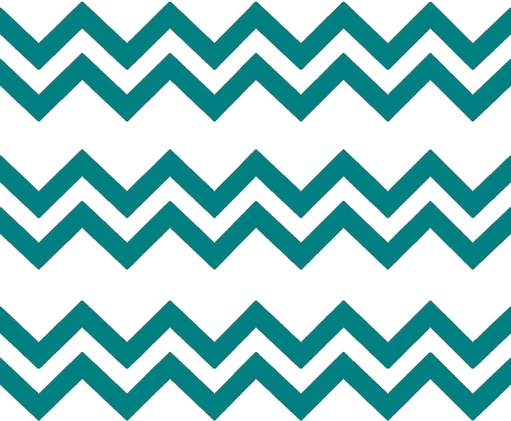 Teal - Chevron Birthday Background - Side Strips ~ Edible 2D Fondant Birthday Cake Side Toppers ~ D9900