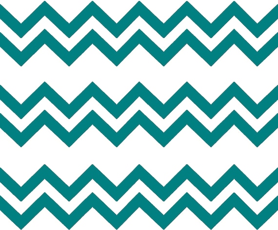 Teal - Chevron Birthday Background - Side Strips ~ Edible 2D Fondant Birthday Cake Side Toppers ~ D9900