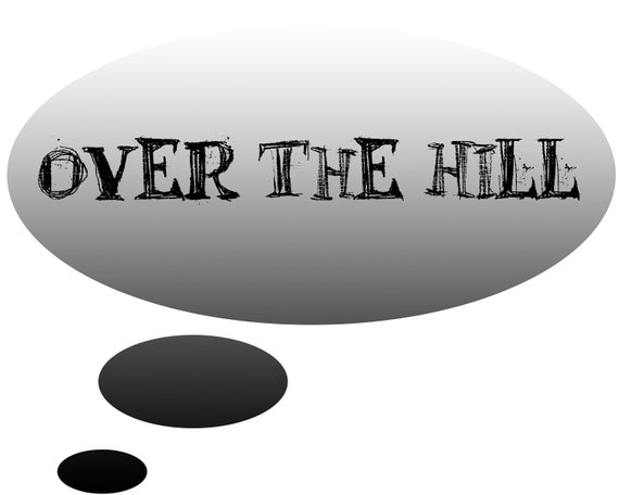 Over The Hill Birthday ~ Edible 2D Fondant Birthday Cake/Cupcake Topper ~ D21835