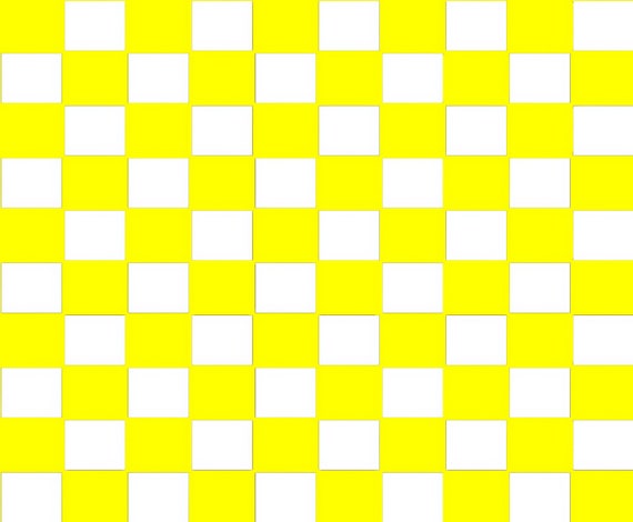 Yellow Checkerboard Birthday ~ Edible 2D Fondant Birthday Cake/Cupcake Topper ~ D24057