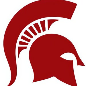 Maroon Spartan Trojan Mascot Birthday ~ Edible 2D Fondant Birthday Cake/Cupcake Topper ~ D22470