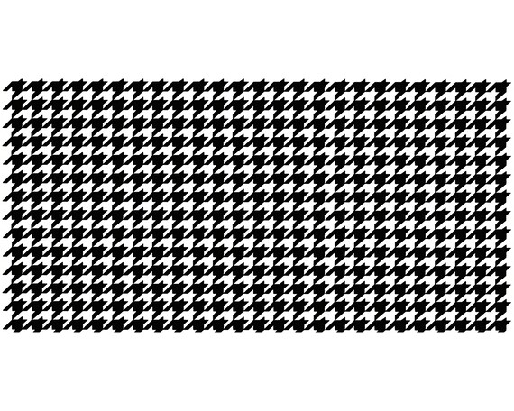 5" Tall Houndstooth Birthday ~ Edible 2D Fondant Birthday Cake/Cupcake Topper ~ D22568