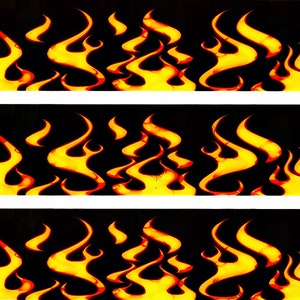 Flames - Birthday Background - Side Strips ~ Edible 2D Fondant Birthday Cake Side Toppers ~ D717