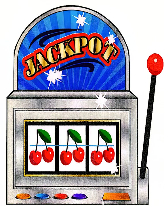 Jackpot Casino Slot Machine Birthday ~ Edible 2D Fondant Birthday Cake/Cupcake Topper ~ D22021